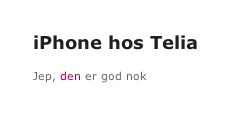 Telia klar med iPhone i Danmark