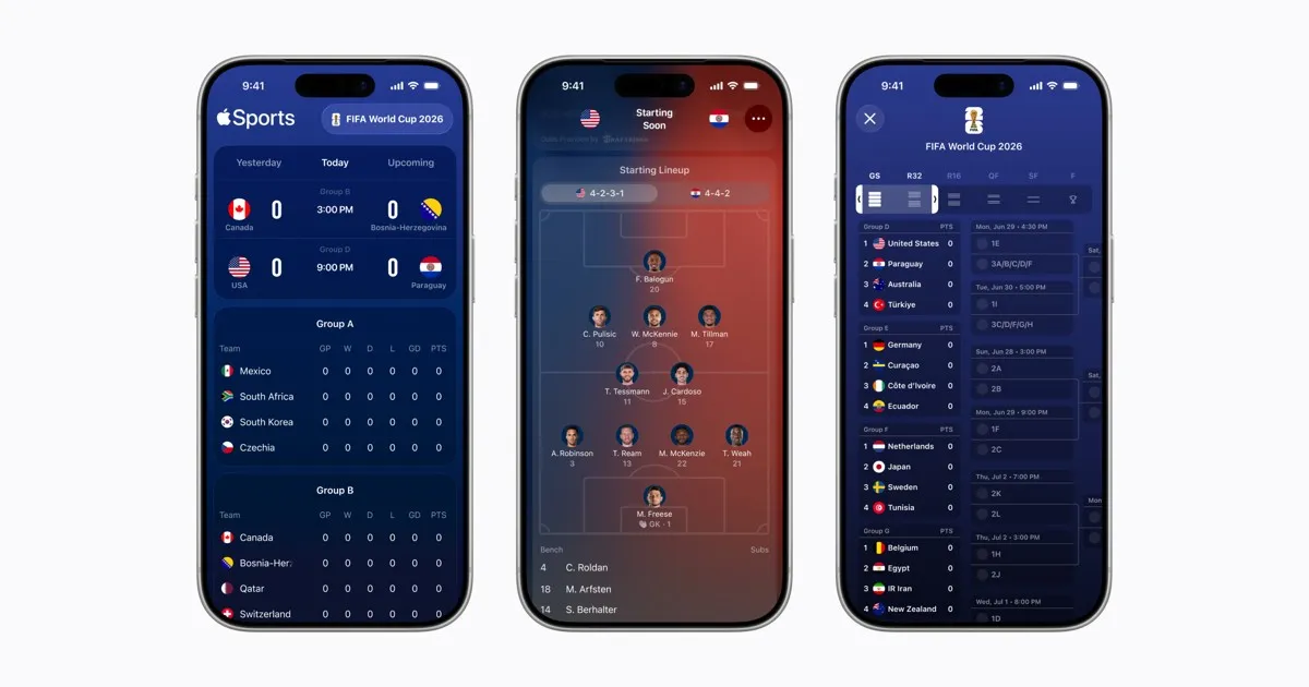 Apple Sports expands to more than 90 new countries and regions, billede fra Apple