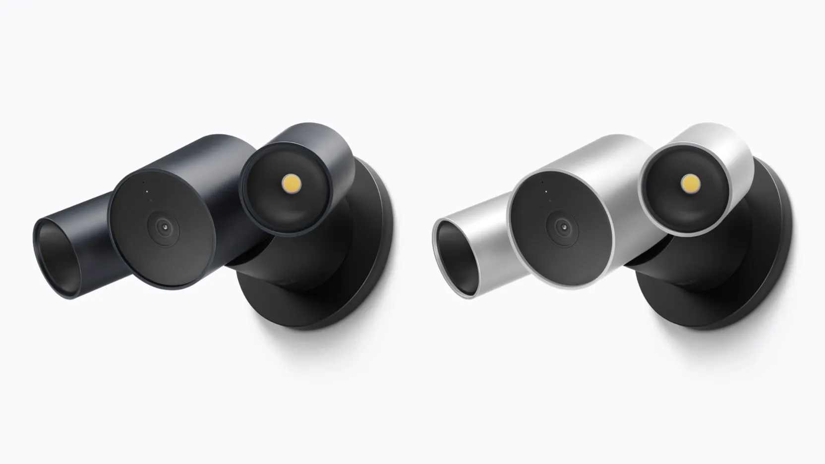LG’s Floodlight Cam vises i farverne Essence Silver og Essence Graphite.