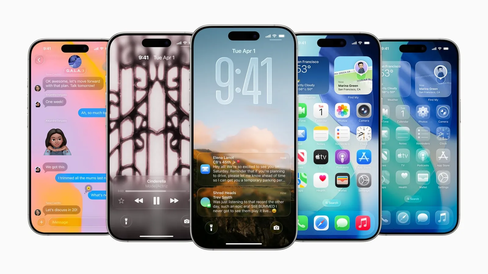 iOS 26 vist på flere iPhones