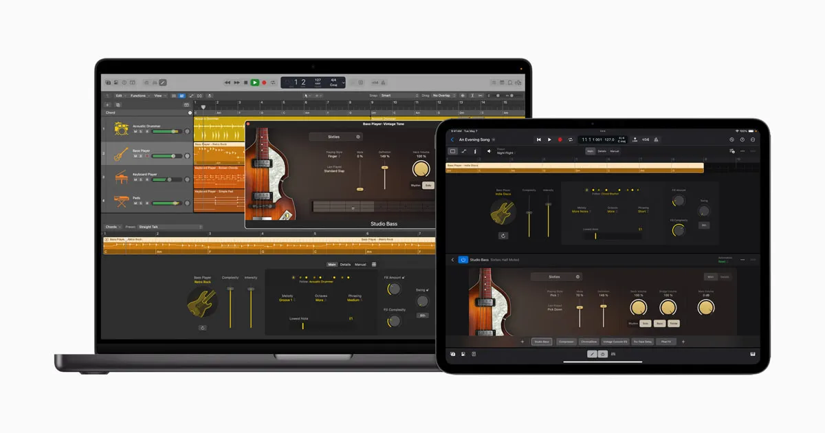 Logic Pro takes music-making to the next level with new AI features, billede fra Apple
