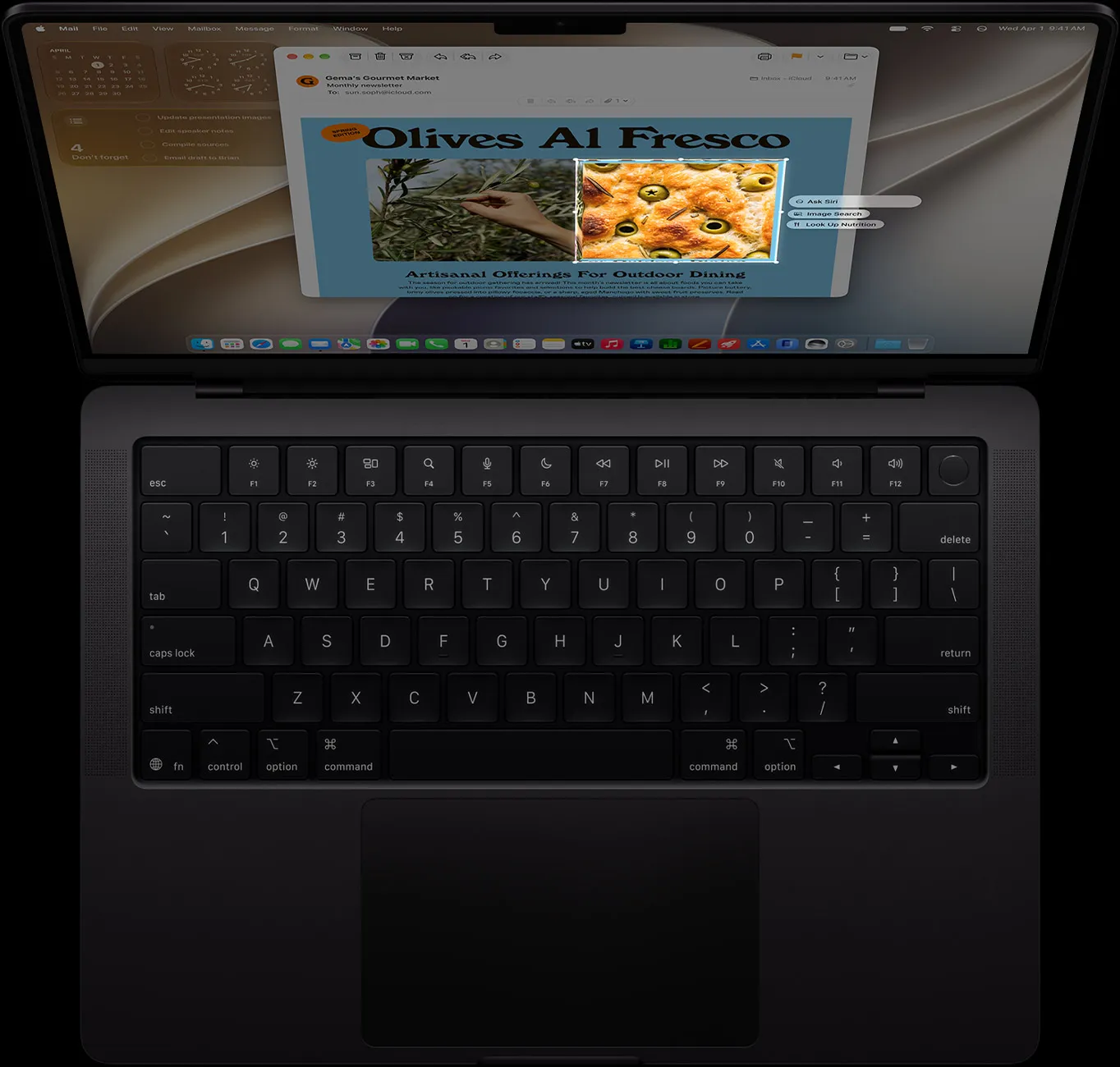 Skærmbillede af macOS med Mail og Safari