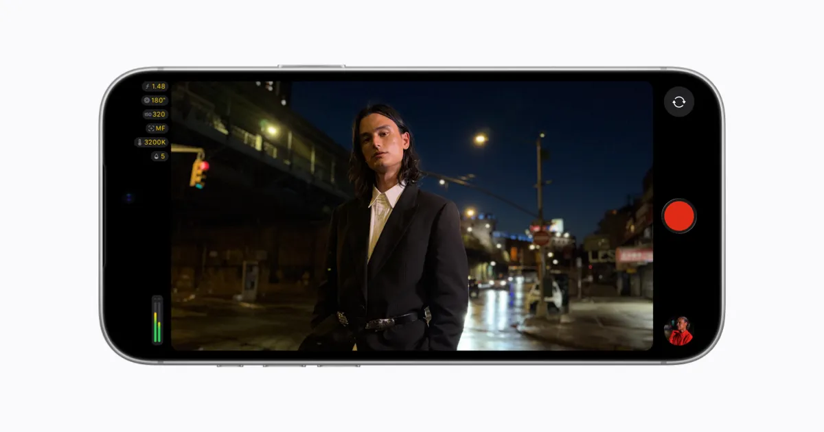 Final Cut Camera now supports variable aperture on iPhone 18 Pro, billede fra Apple