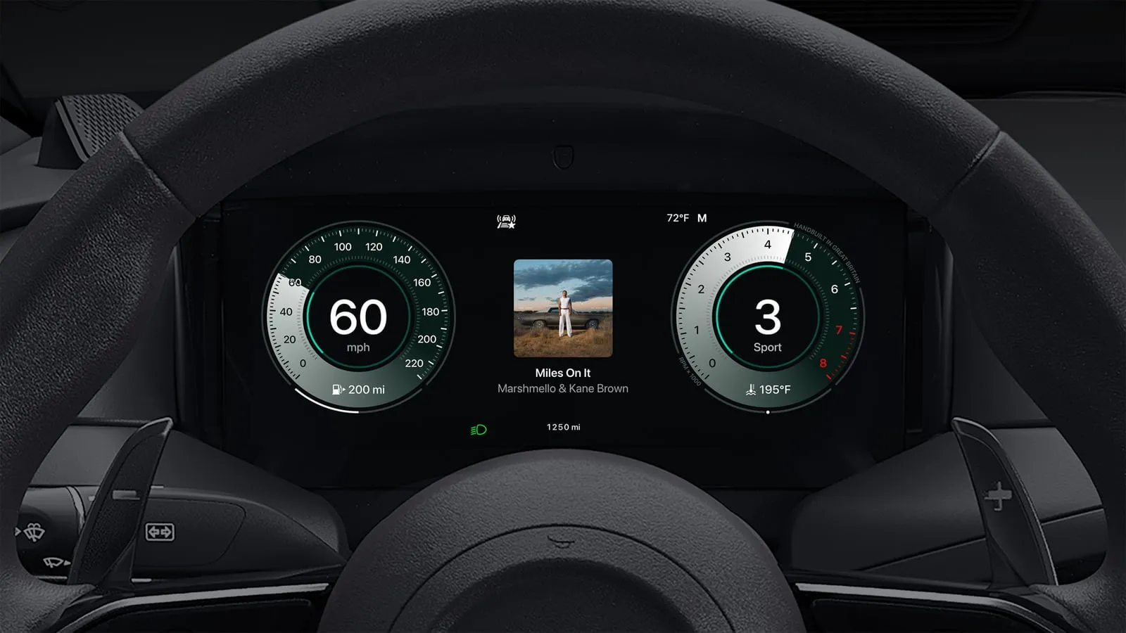 CarPlay Ultra på bilens instrumentbræt